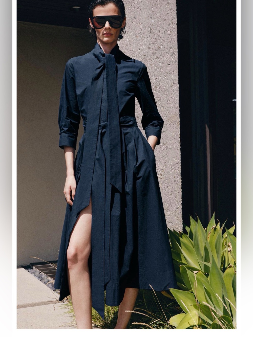 ❗️LAST DAY 8/30❗️ZARA ZW COLLECTION TIED POPLIN DRESS